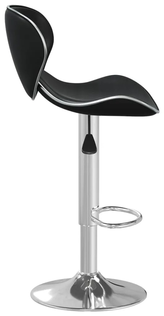 vidaXL Σκαμπό Μπαρ Μαύρο από Συνθετικό Δέρμα