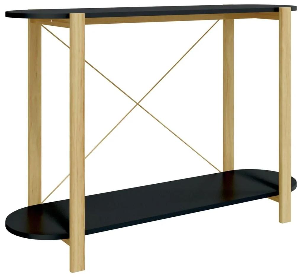 Τραπέζι Κονσόλα Μαύρο 110 x 38 x 75 εκ. Επεξεργασμένο Ξύλο - Μαύρο
