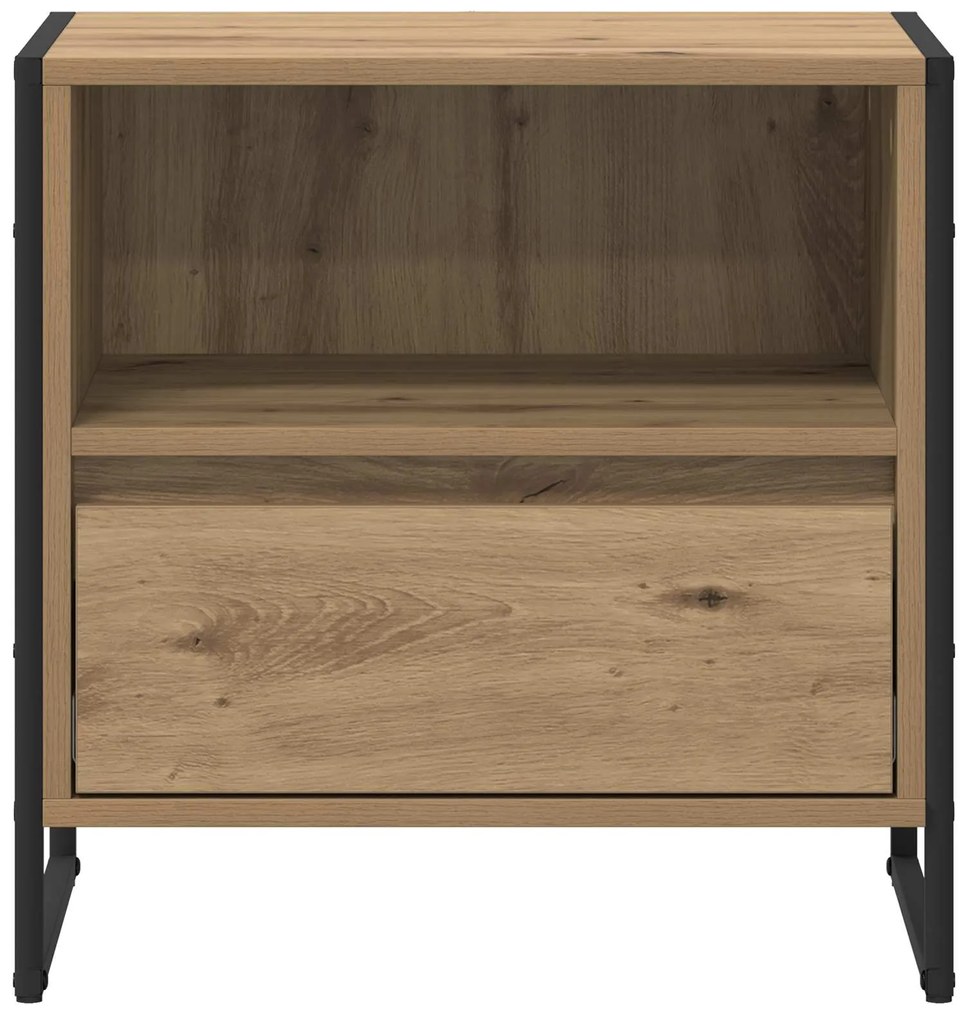 vidaXL Κομοδίνο 2 pcs Καρυδιά Χειροποίητης Εργασίας 50 x 39,5 x 50 εκ.