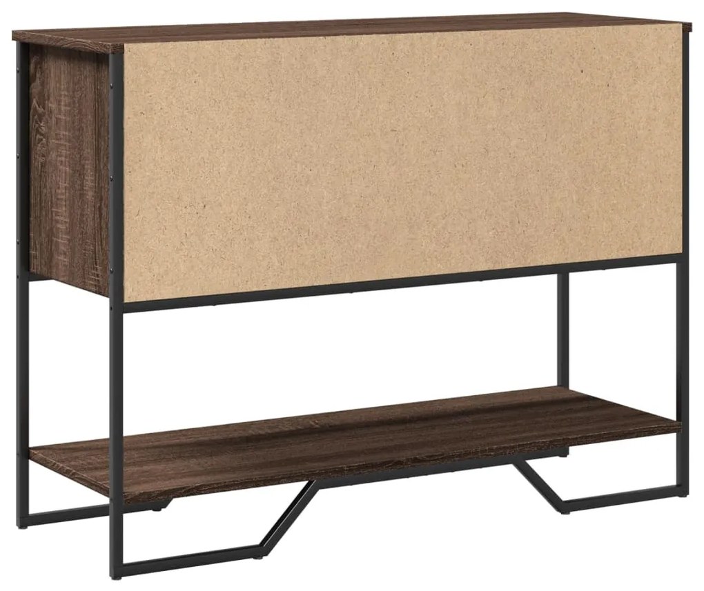 vidaXL Τραπέζι Κονσόλα Καφέ Δρυς 100x35x74,5 εκ. Επεξεργασμένο Ξύλο