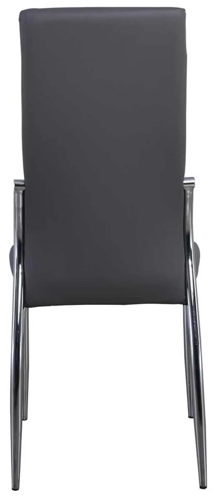 Καρέκλα FRESH K/D Χρώμιο/Pvc Γκρι 45x52x100cm (Σετ 4 ΤΕΜ)