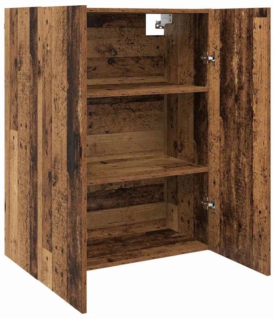 vidaXL Ντουλάπια Τοίχου 2 pcs Παλαιό ξύλο 69.5 x 34 x 90 εκ.