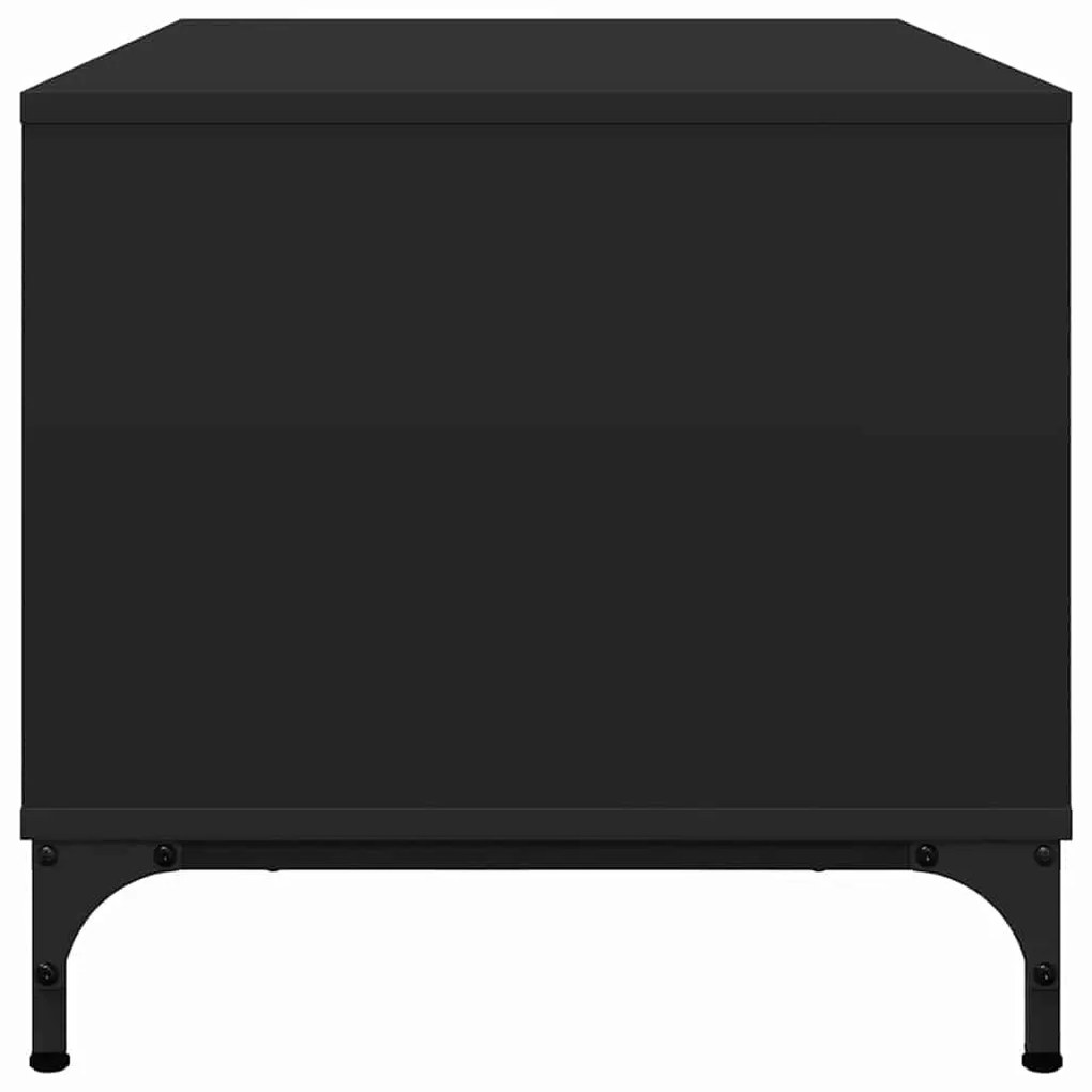 vidaXL Τραπεζάκι σαλονιού με συρτάρι Μαύρη Οξυά 90 x 49 x 46 εκ.