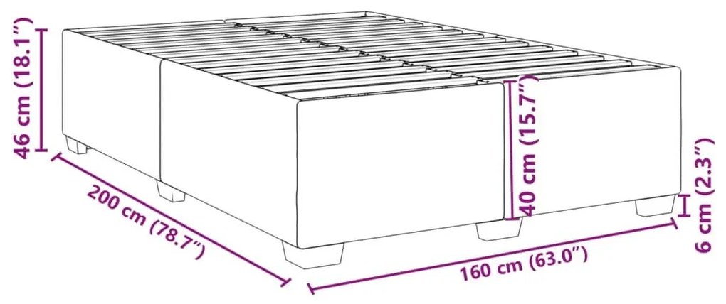 Σκελετός Κρεβατιού Χωρίς Στρώμα Μαύρο 160x200 εκ.Υφασμάτινο - Μαύρο