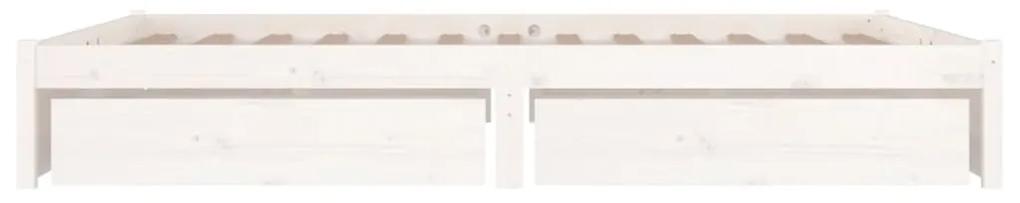 vidaXL Πλαίσιο Κρεβατιού με Συρτάρια Λευκό 120 x 200 εκ.