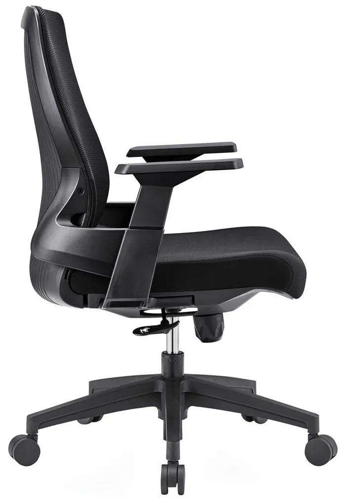Καρέκλα γραφείου Mesa 438, Μαύρο, 98x64x64cm, 15 kg, Με μπράτσα, Με ρόδες, Μηχανισμός καρέκλας: Κλίση | Epipla1.gr