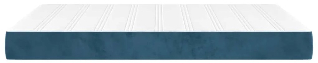 vidaXL Στρώμα με Pocket Springs Σκούρο Μπλε 140x220x20 εκ. Βελούδινο