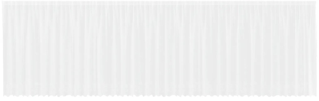 vidaXL Κουρτίνα Δαντέλας με κουρτίνες Floral Λευκό 900 x 140 εκ. Πολυεστέρας