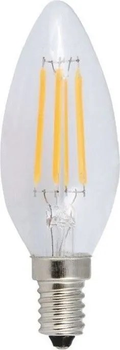 Λαμπτήρας LED Filament E14 Candle 6W 4000K Dimmable  (10 τεμάχια)