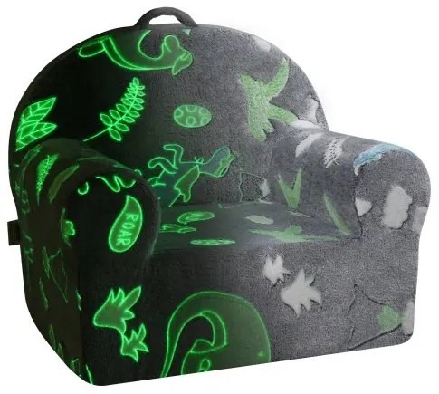 VEVOR Toddler Chair Glow in the Dark Plush Baby Chair Playroom Furniture Grey