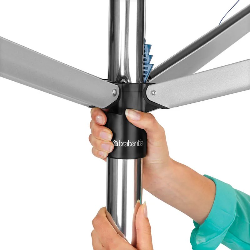 Brabantia TopSpinner για εξωτερικούς χώρους 90300265, 60 m, Μεταλλικό καρφί εκσκαφής, Ανθεκτικό στη διάβρωση, Inox