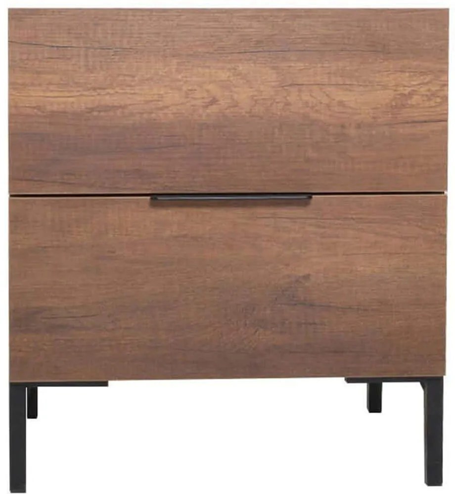 Κομοδίνο 479ADR1503 55x44x59cm Walnut-Black