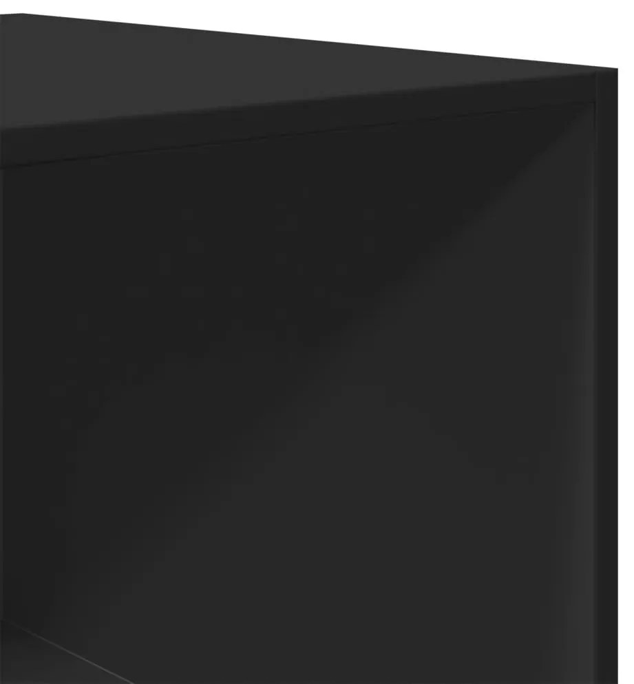 vidaXL Ντουλάπα Μαύρη 80x50x200 εκ. από Επεξεργασμένο Ξύλο