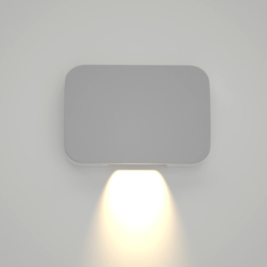 Απλίκα - Φανάρι Silver LED 1W 3000K Outdoor Wall Lamp White D:5cmx7cm (80202420) - 1.5W - 20W - 80202420