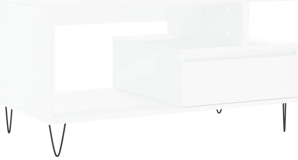 vidaXL Τραπεζάκι Σαλονιού Λευκό 90 x 49 x45 εκ. από Επεξεργασμένο Ξύλο