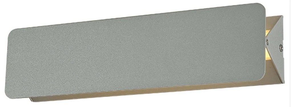 Φωτιστικό Τοίχου ZD806410LEDGY Grey Aluminium