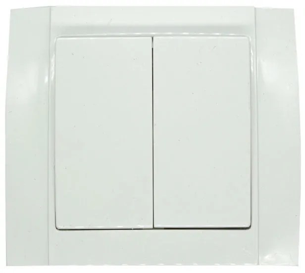 Διακόπτης διπλός λευκός Songrui - Wall switch