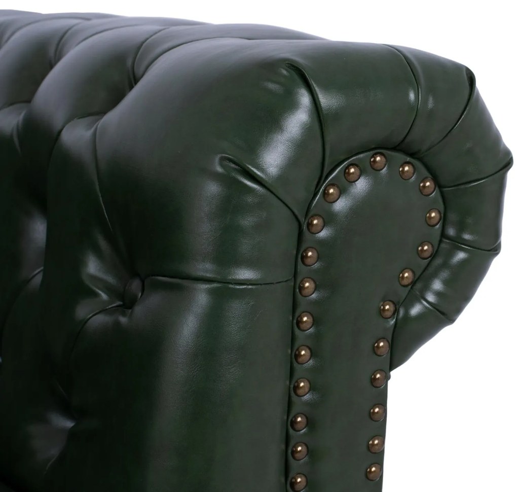 Πολυθρόνα POLINA C3011.08 PU Κυπαρισσί Τύπου Chesterfield 106x87x70Y εκ. 106x87x70 εκ.