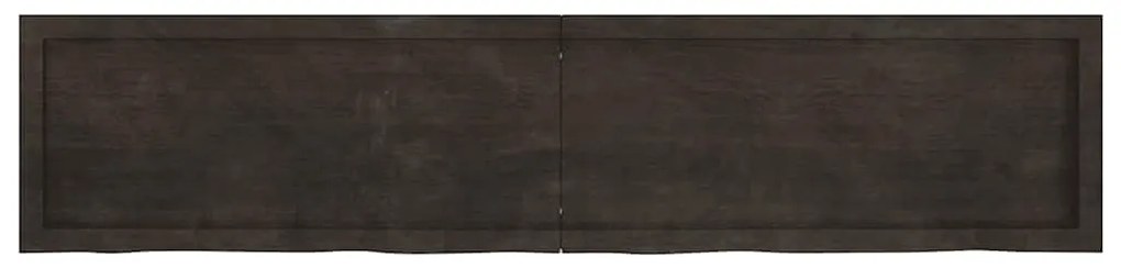 vidaXL Ράφι Τοίχου Σκούρο Καφέ 180x40x(2-4) εκ. Επεξ. Μασίφ Ξύλο Δρυός