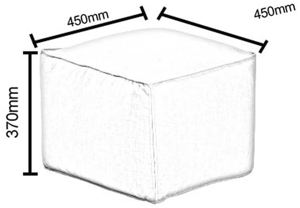 Πουφ KHEPRI Κόκκινο Ύφασμα 45x45x37cm - 14870109