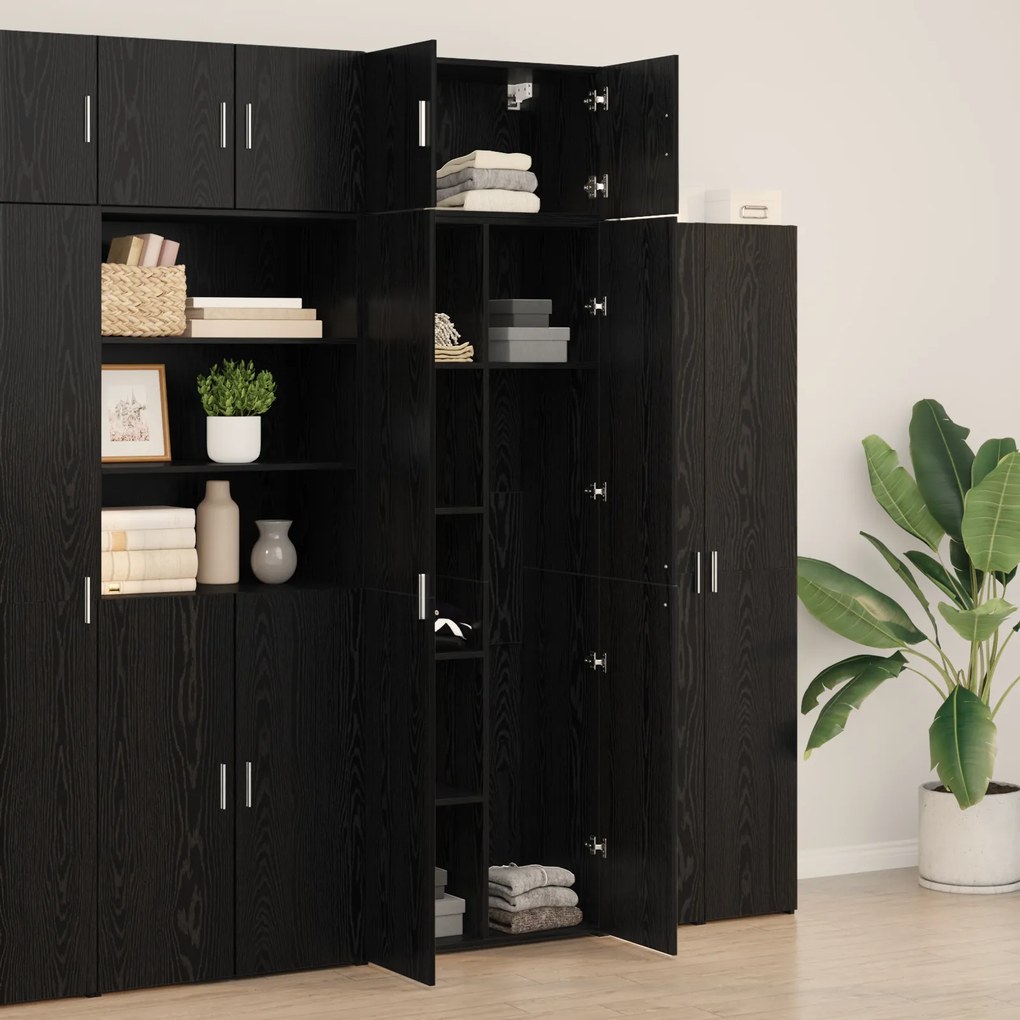 vidaXL ντουλάπα  Μαύρη Δρυς 70x42.5x225 εκ Επεξεργασμένο Ξύλο