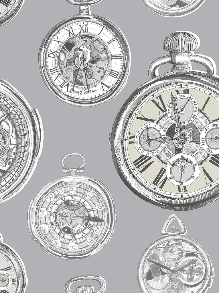 Ταπετσαρία τοίχου POCKET WATCH Charcoal