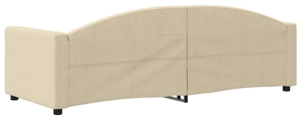 Καναπές Κρεβάτι Κρεμ 80 x 200 εκ. Υφασμάτινος - Κρεμ
