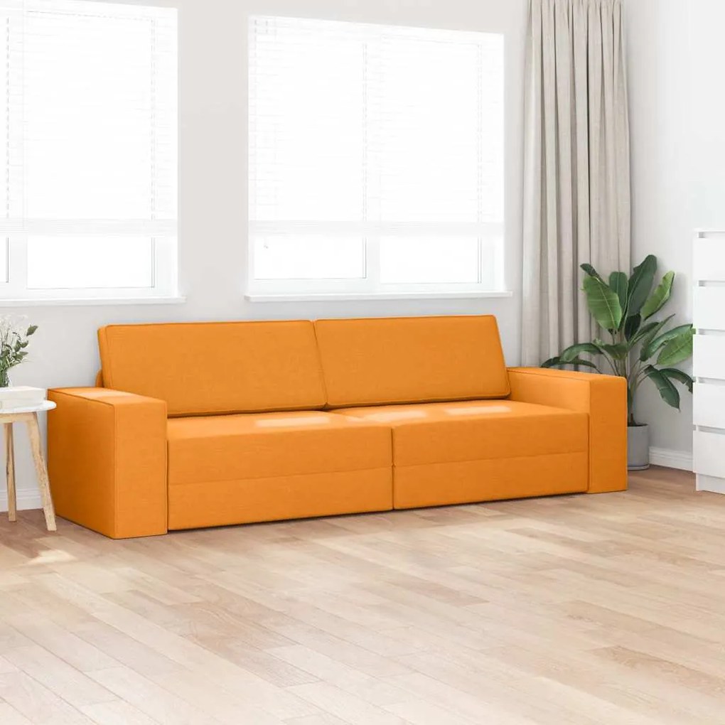 vidaXL Καναπέ-Κρεβάτι Σκούρο κίτρινο 245 x 78 x 77 εκ. ύφασμα
