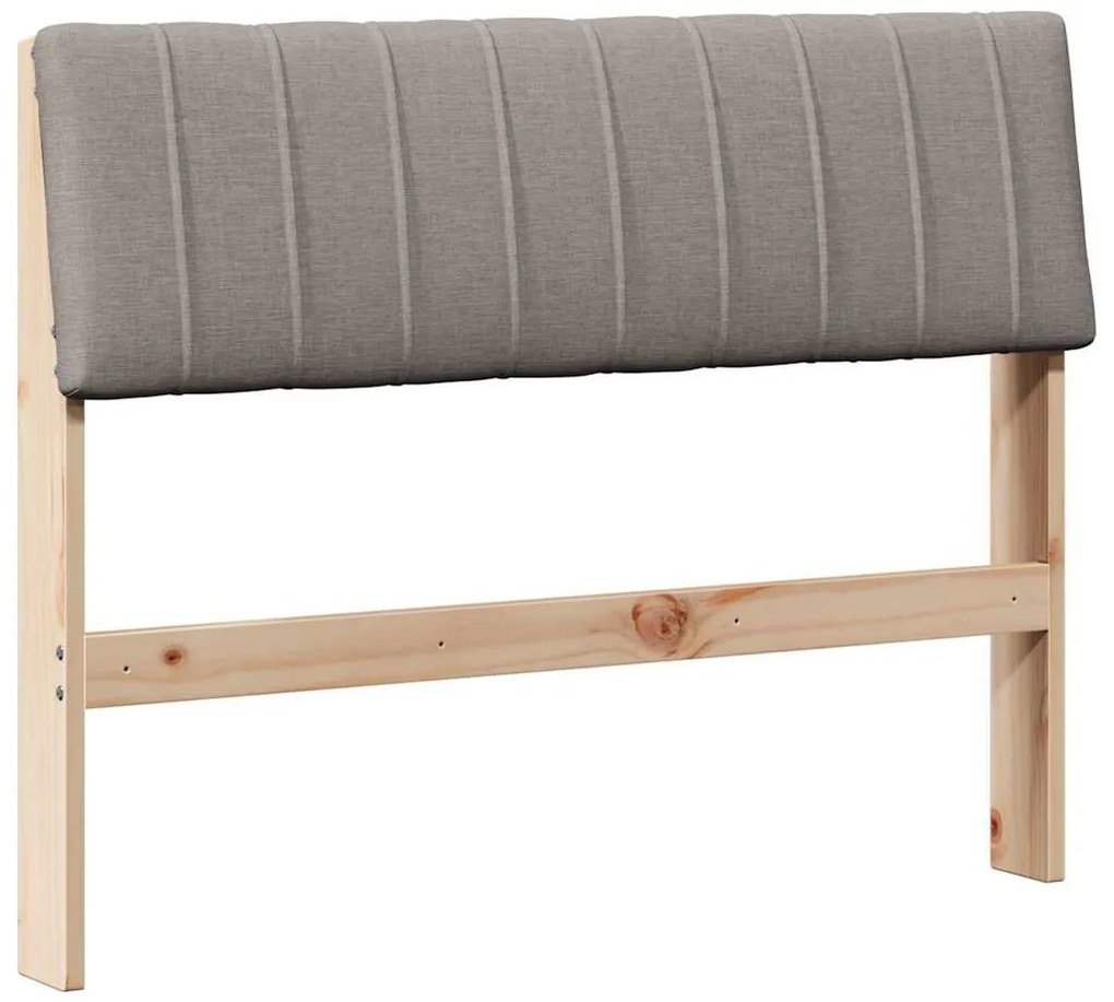 vidaXL Ταπετσαρισμένο κεφαλάρι Taupe 100 cm Στερεά ξυλεία πεύκου