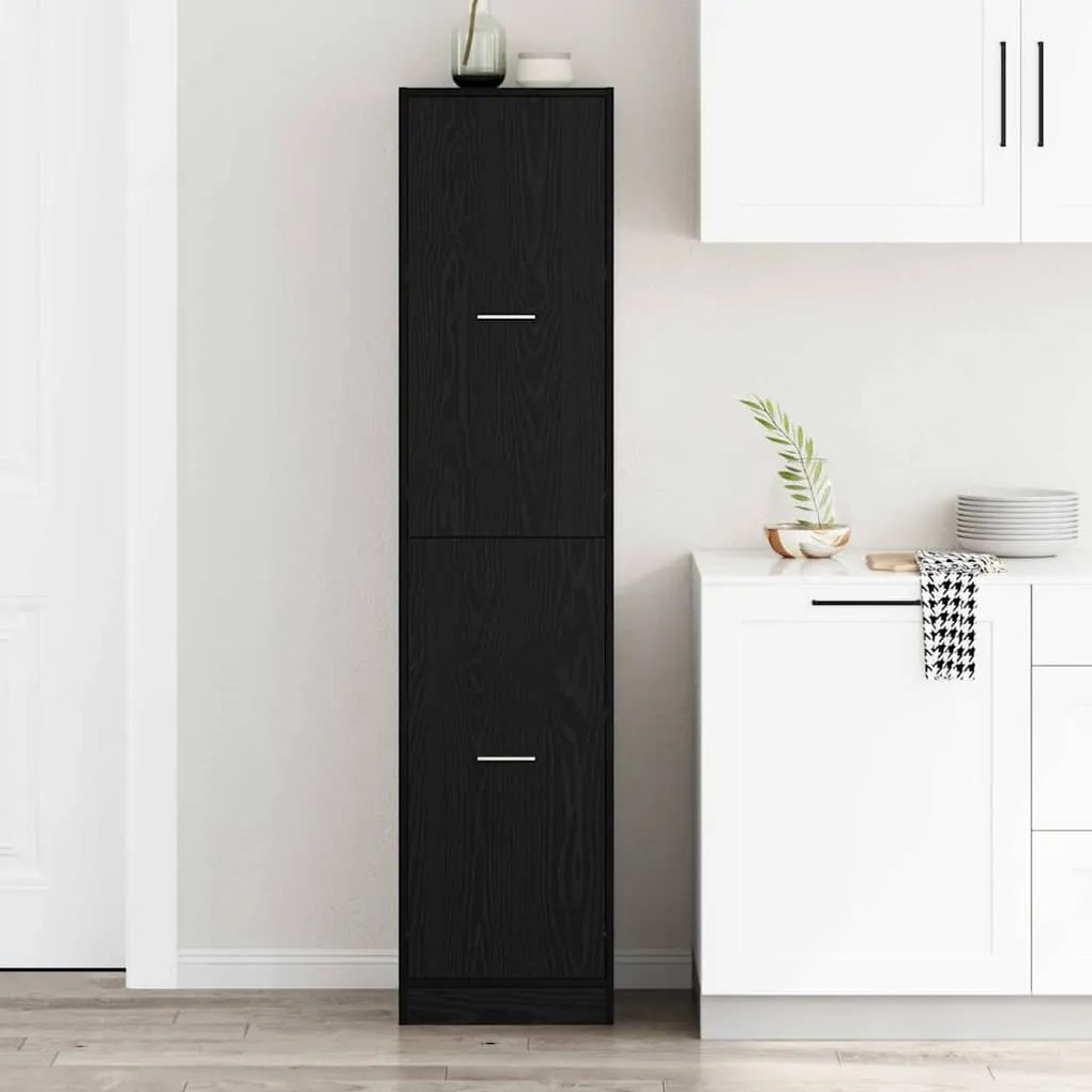 vidaXL Φαρμακοποιϊκή Ντουλάπα Μαύρη δρυς 40 x 41 x 174.5 εκ.