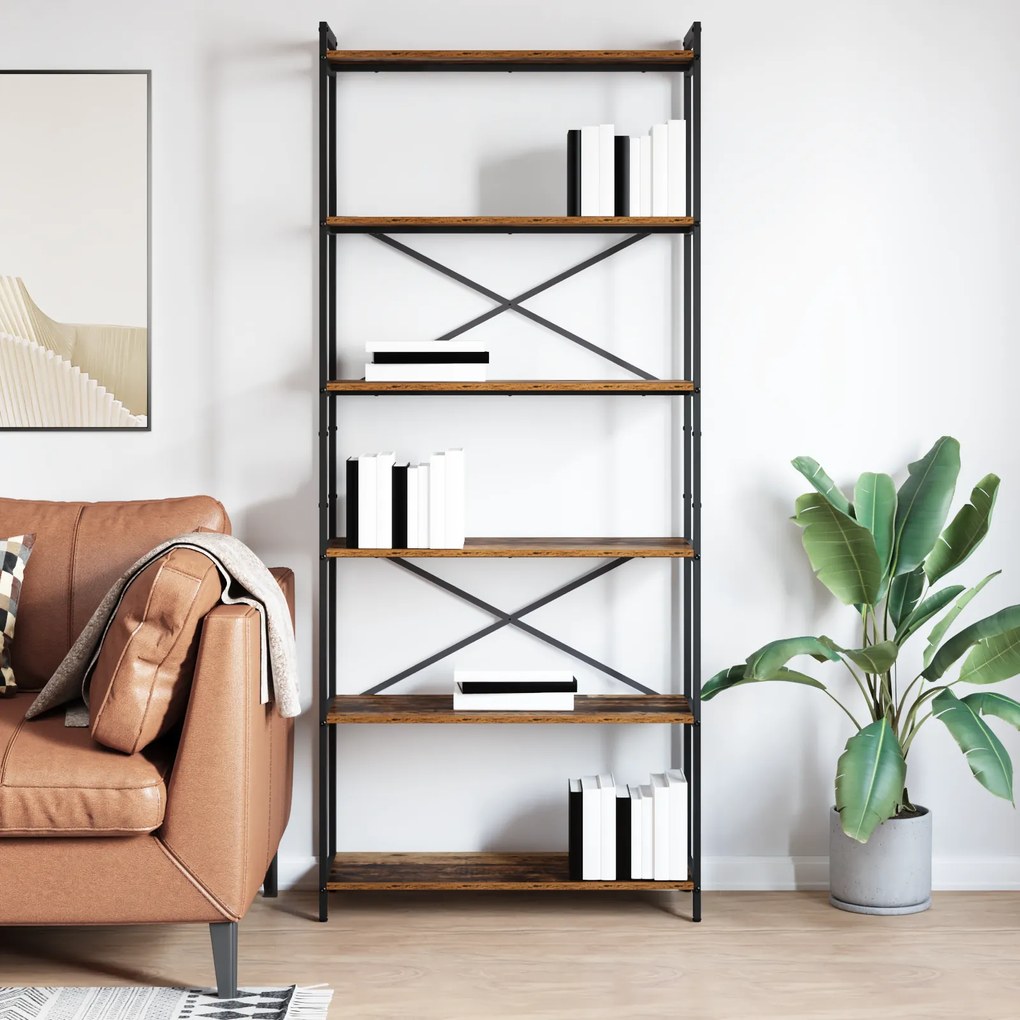 vidaXL Βιβλιοθήκη Παλαιό ξύλο 80 x 30 x 188 εκ Επεξεργασμένο ξύλο