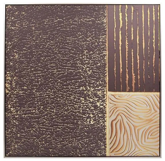 Κάδρο FL7904 Fylliana Μπέζ και Καφέ χρώμα 80x3x80εκ.