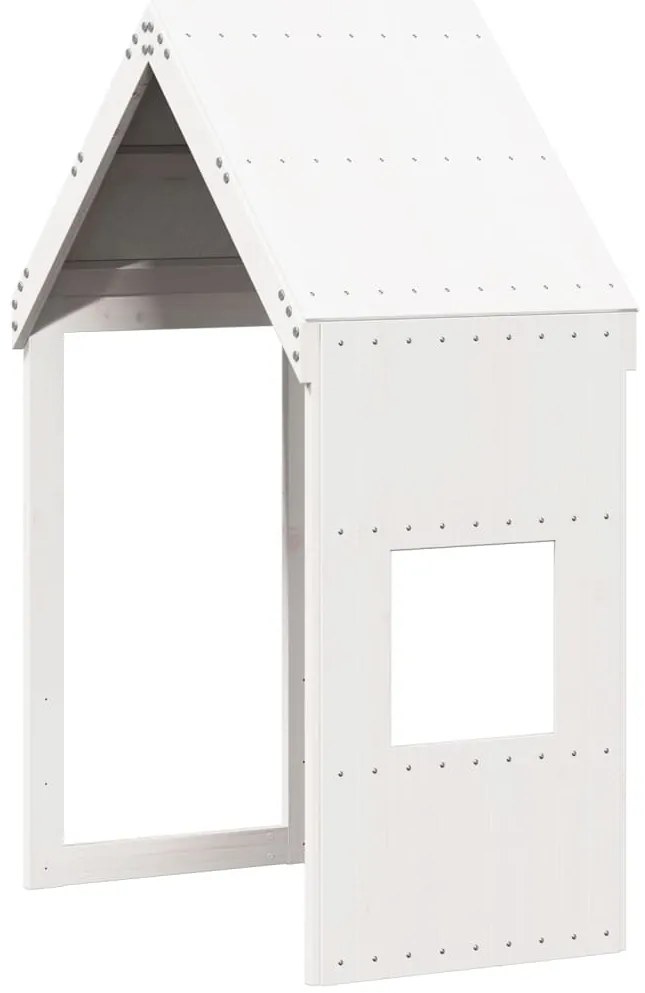 vidaXL Οροφή Κρεβατιού Παιδική Λευκό 55x84x132 εκ. Μασίφ Ξύλο Πεύκου