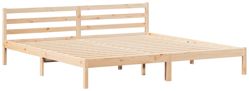 vidaXL Κρεβάτι με Κεφαλάρι 200x220 εκ. Μασίφ Ξύλο Πεύκου