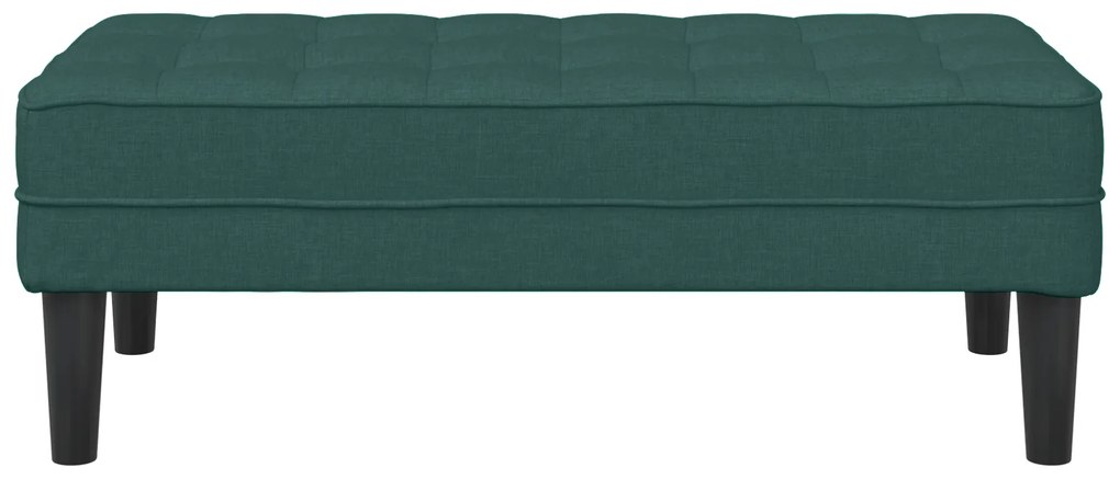 vidaXL Παγκάκι Σκούρο Πράσινο 113x57x39 εκ. Υφάσματος