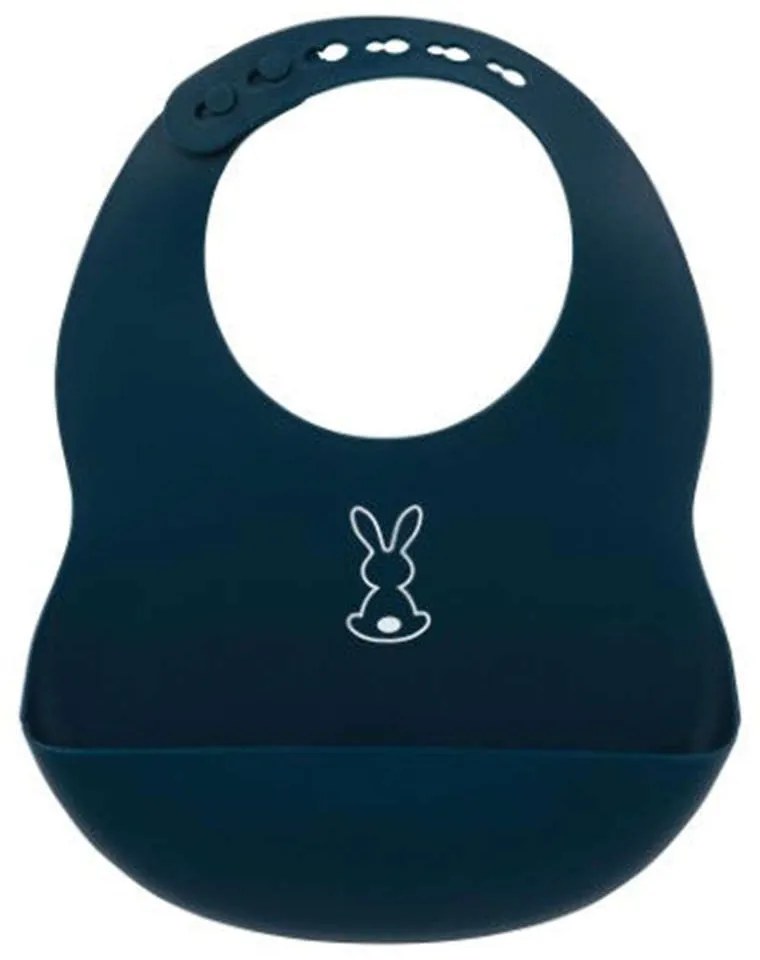 Σαλιάρα N877022 Σιλικόνης 20x27cm Dark Blue Nattou Silicone