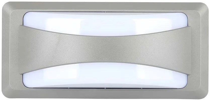 Απλίκα LED 12W 230V 1160lm 130° IP65 230x110x76mm Ψυχρό Λευκό Γκρι Σώμα 218247 V-TAC