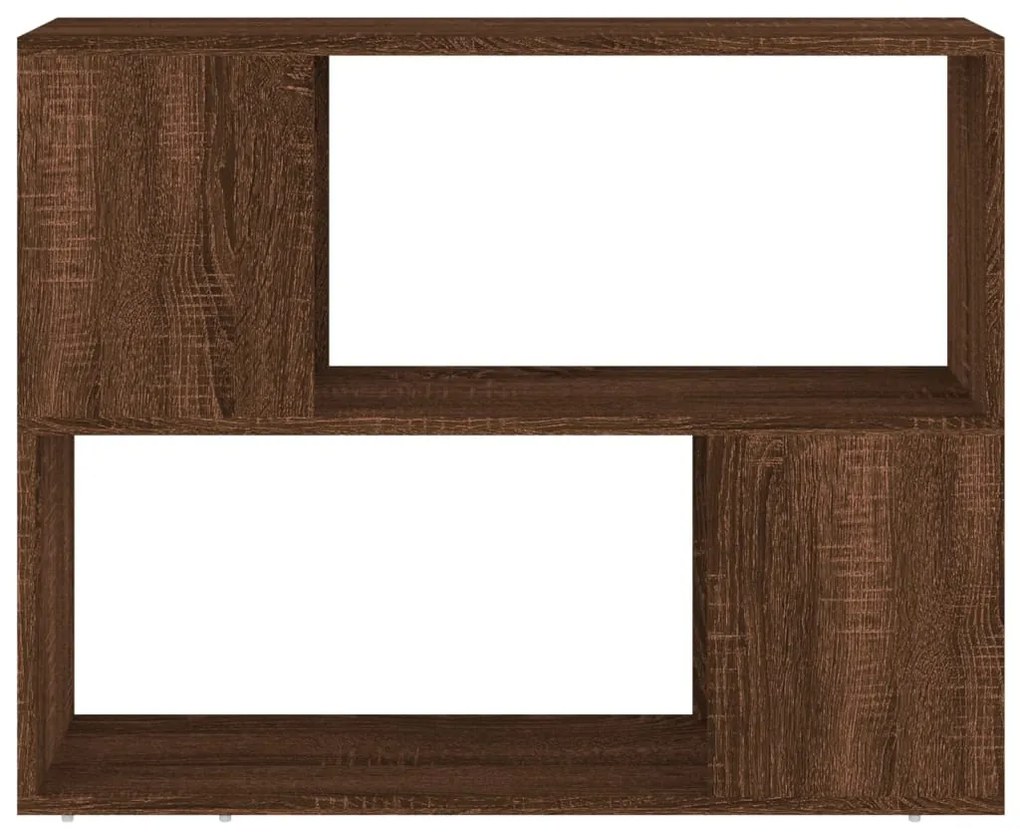 vidaXL Βιβλιοθήκη/Διαχωριστικό Χώρου Καφέ Δρυς 80 x 24 x 63 εκ.