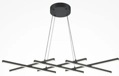 Κρεμαστό Φωτιστικό Οροφής LED 40W Μαύρο 3000K-4000K Halo MOD244PL-L50BK Maytoni-MOD244PL-L50BK-Μαύρο MOD244PL-L50BK