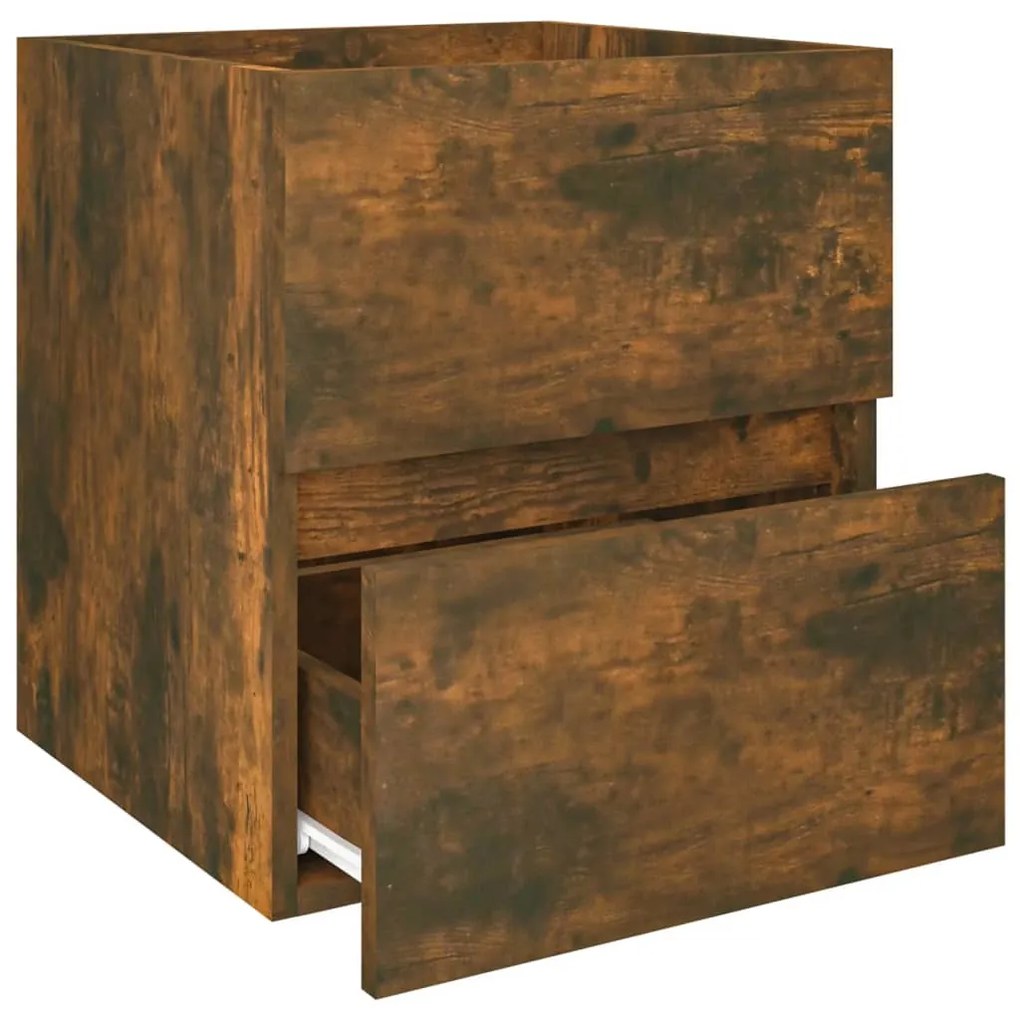 vidaXL Ντουλάπι Νιπτήρα Καπνιστή Δρυς 41x38,5x45 εκ. Επεξεργ. Ξύλο