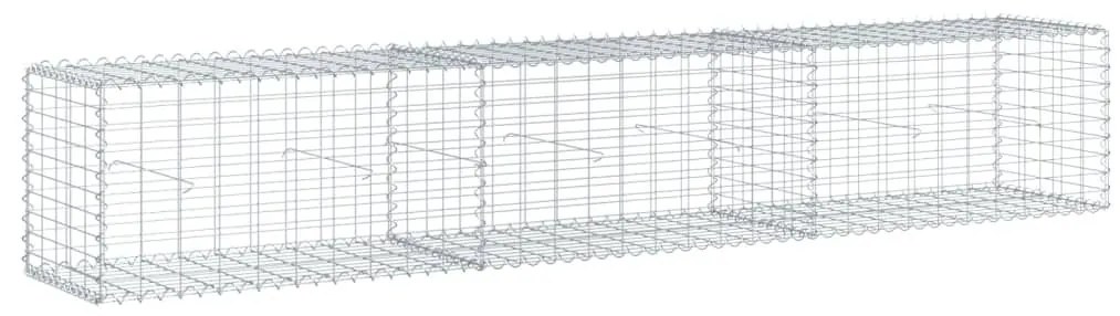 Συρματοκιβώτιο με Κάλυμμα 300x50x50 εκ. από Γαλβανισμένο Χάλυβα - Ασήμι