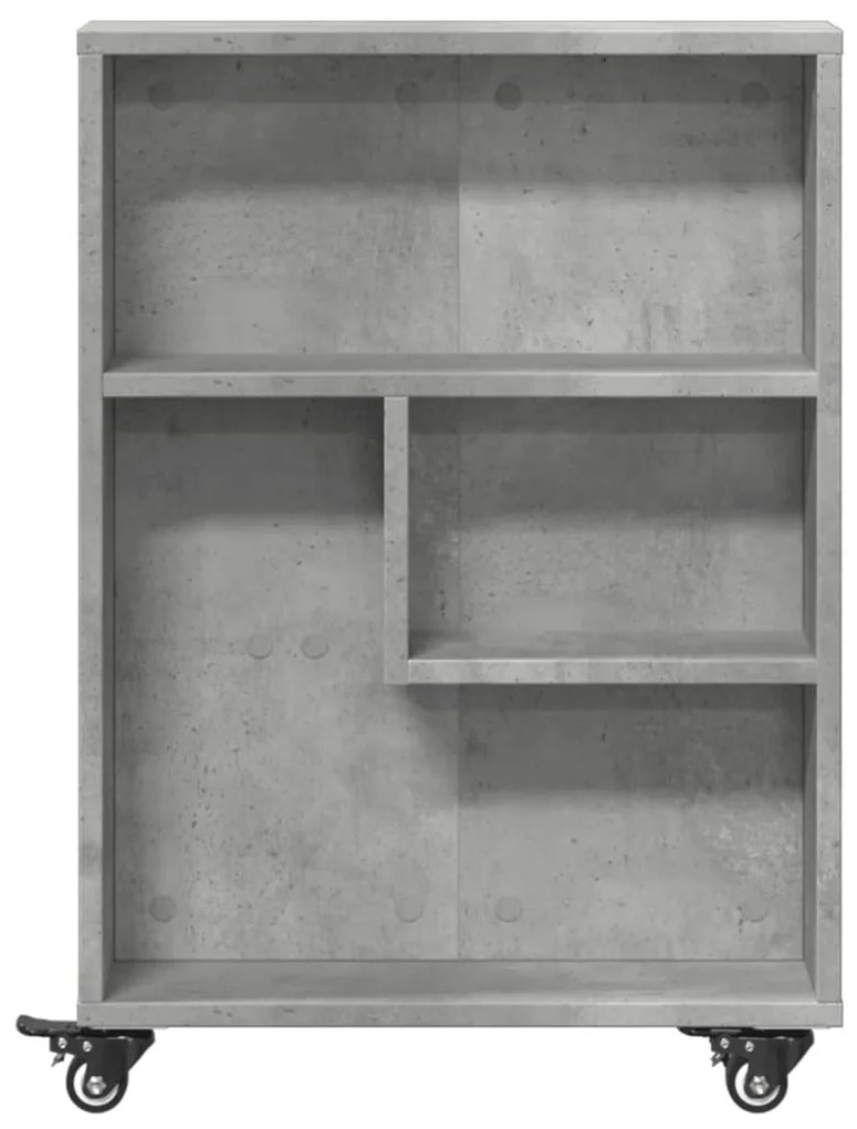 vidaXL Τρόλεϊ Αποθήκευσης Στενό Γκρι Σκυρ. 48x13x68 εκ. Επεξ. Ξύλο