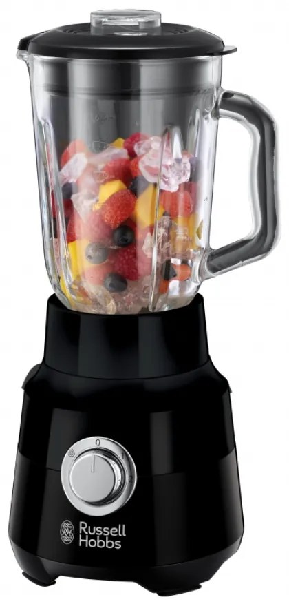 Russell Hobbs 24722-56 Μπλέντερ για Smoothies με Γυάλινη Κανάτα 1.5lt 650W Μαύρο