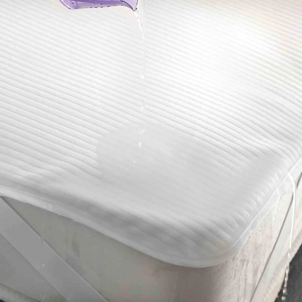 Κάλυμμα Στρώματος με Λάστιχο White Rythmos Μονό 100x220cm 100% Cotton