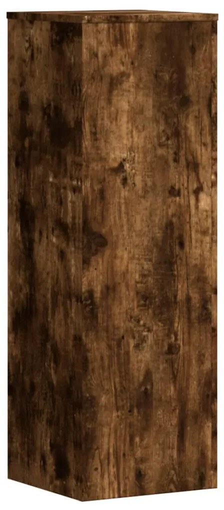 vidaXL Βάσεις Φυτών 2Τεμ. Καπνιστή Δρυς 33x33x100εκ Επεξεργασμένο Ξύλο