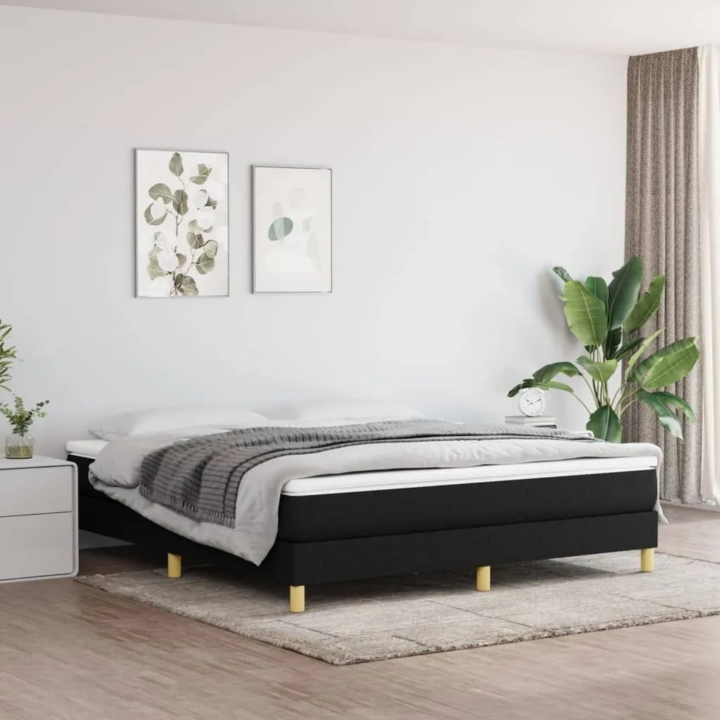 ΠΛΑΙΣΙΟ ΚΡΕΒΑΤΙΟΥ BOXSPRING ΜΑΥΡΟ 160X200 ΕΚ. ΥΦΑΣΜΑΤΙΝΟ 3120624