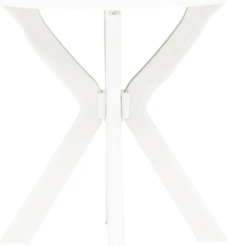 vidaXL Τραπέζι Bistro Λευκό Ø70 εκ. Πλαστικό