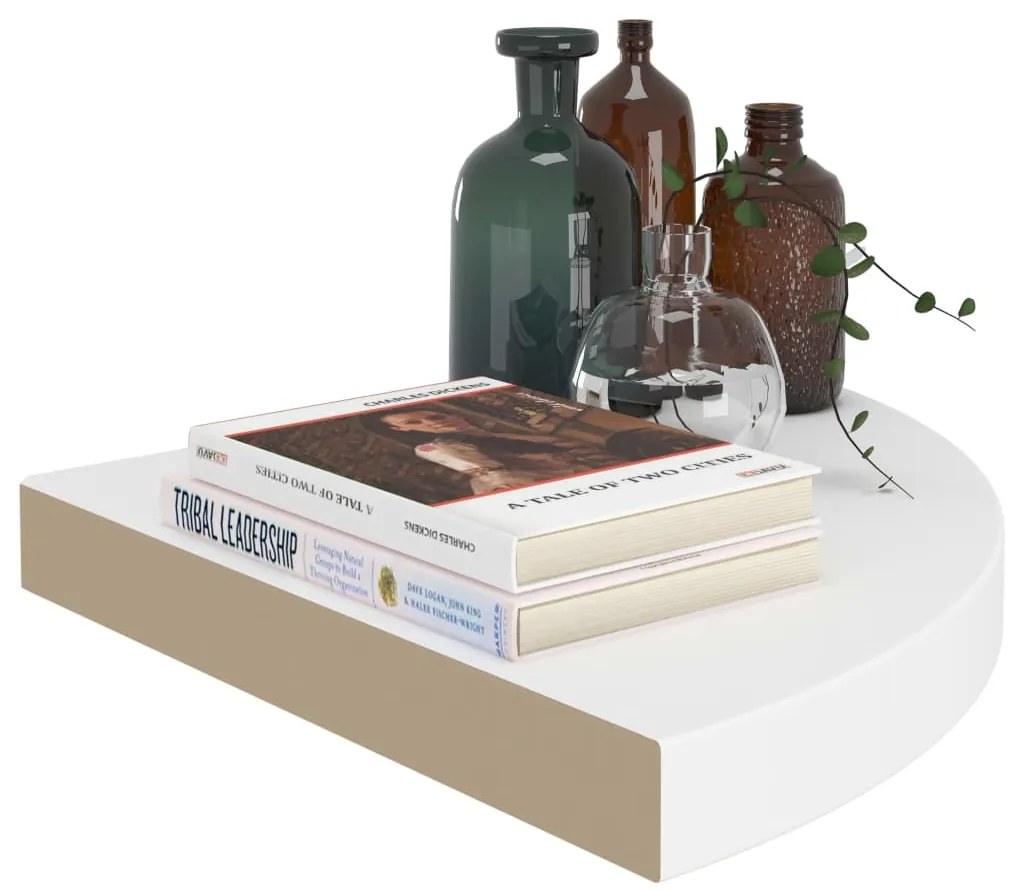 vidaXL Ράφια Τοίχου Γωνιακά 4 τεμ. Άσπρα 35x35x3,8 εκ. MDF