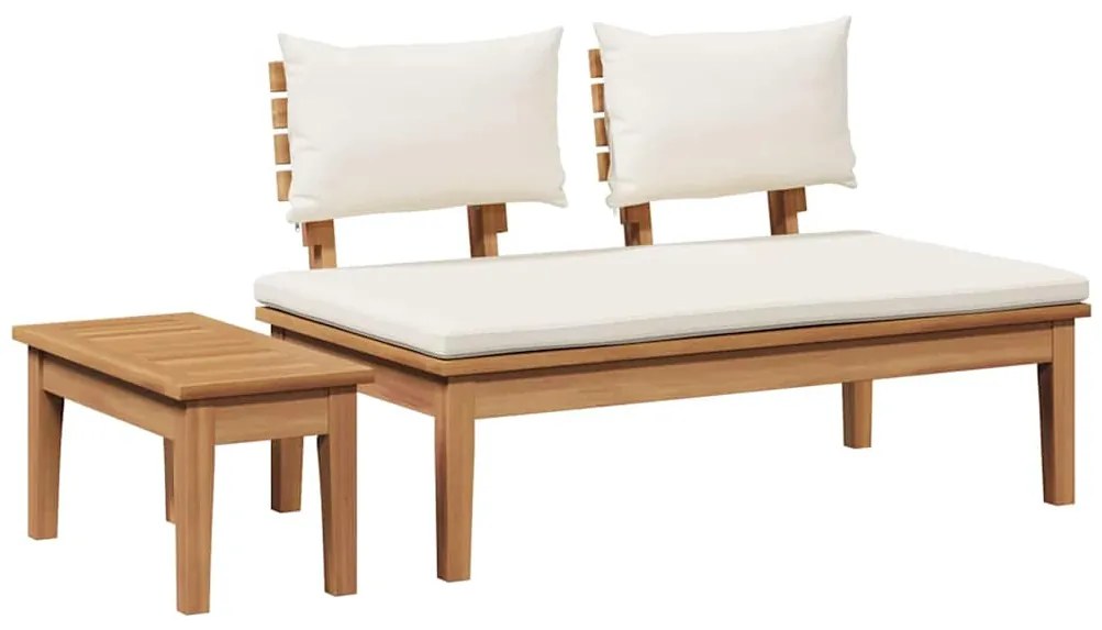 vidaXL Παγκάκι κήπου 2 pcs Καφέ Μασίφ ξύλο teak