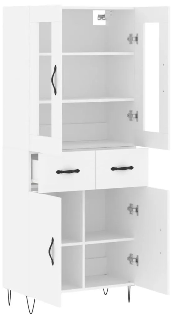 vidaXL Ντουλάπι Λευκό 69,5x34x180 εκ. από Επεξεργασμένο Ξύλο